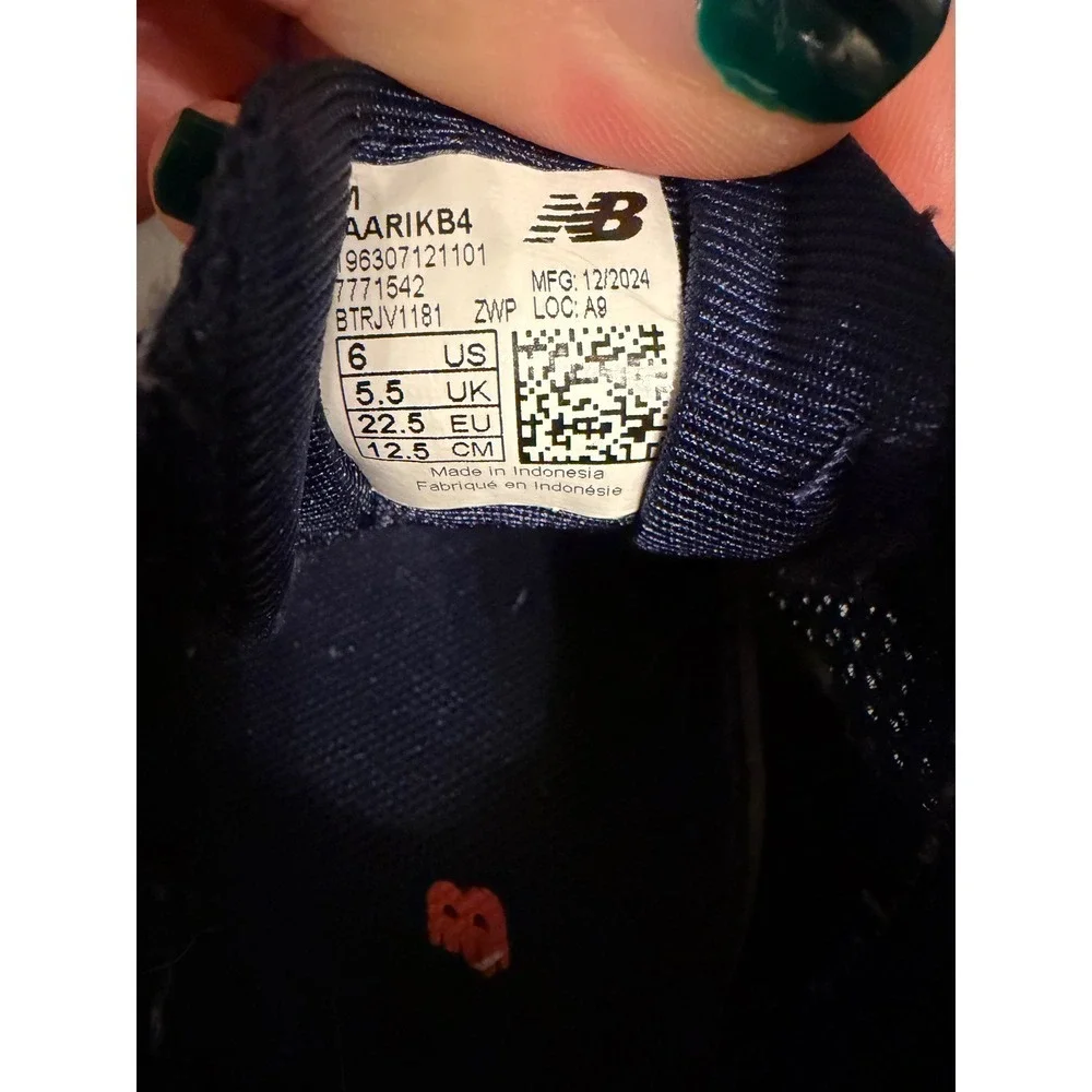 New Balance Toddler Boys Navy Orange Sneakers Tennis Shows Size 6 Walking